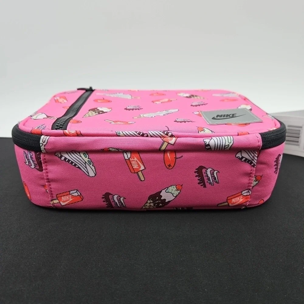 Nike Lunch Bag Tote Hard Shell-Lined Insulated Black‎ Pink New 9A2929-I27